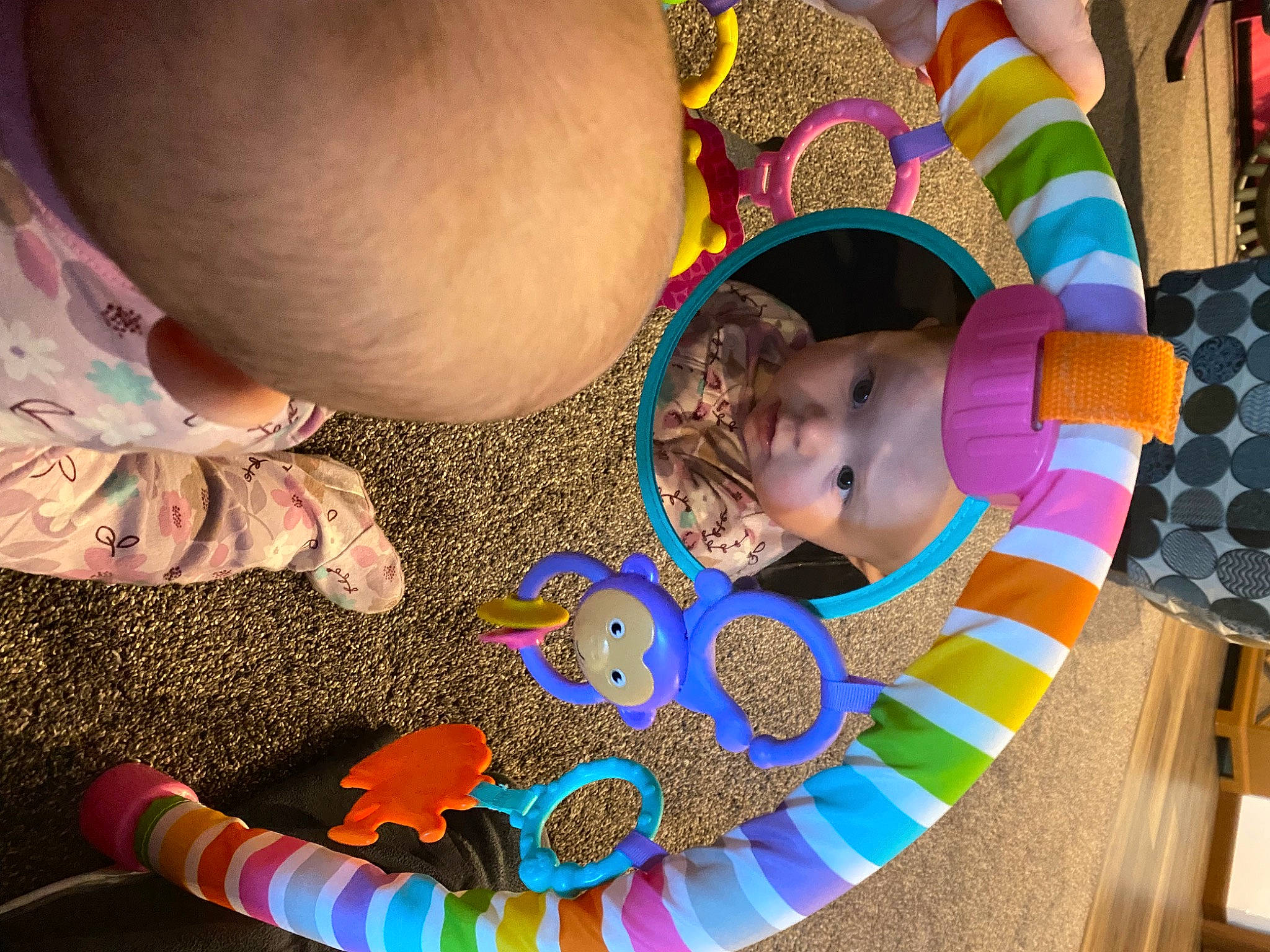 Riley joined the competition — help win amazing prizes! art, baby, baby_products, baby_toddler_clothing, baby_toys, beauty, child, fashion_accessory, flooring, fun, happy, headwear, human_leg, leisure, party, pattern, person, play, room, toddler