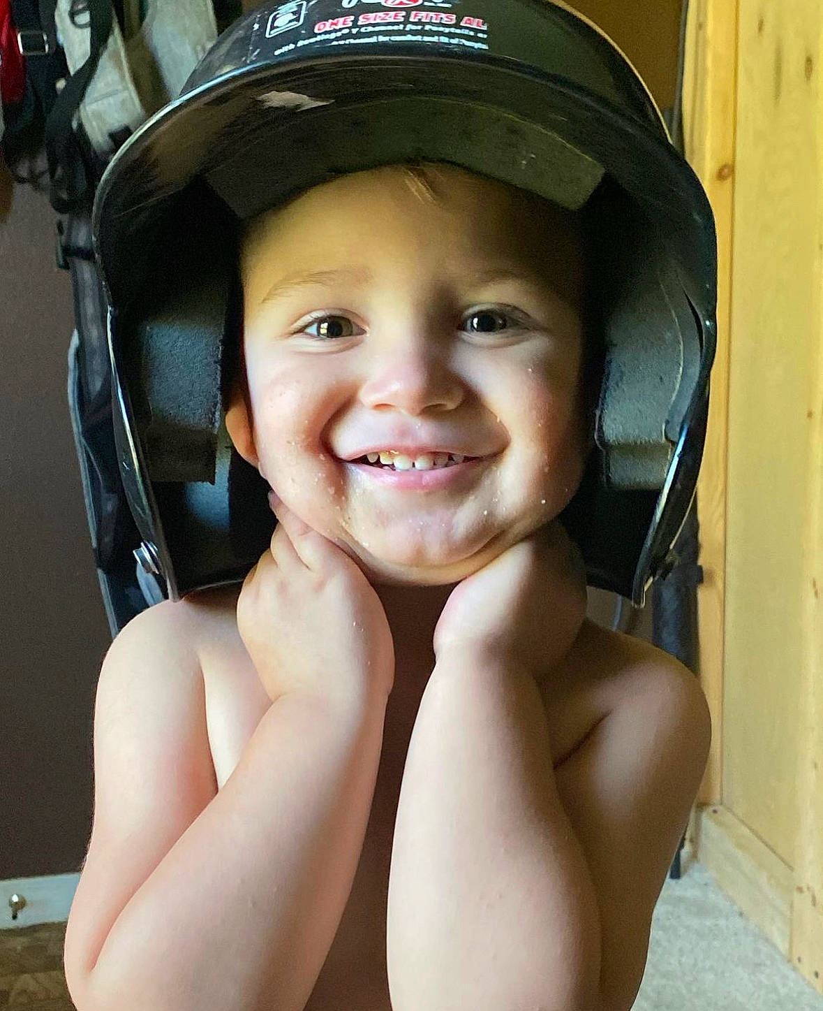 Dominic joined the competition — help win amazing prizes! bicycle_helmet, cap, child, electric_blue, eye, eyebrow, facial_expression, finger, flash_photography, fun, gesture, happy, headwear, helmet, joy, lip, nose, person, personal_protective_equipment, skin