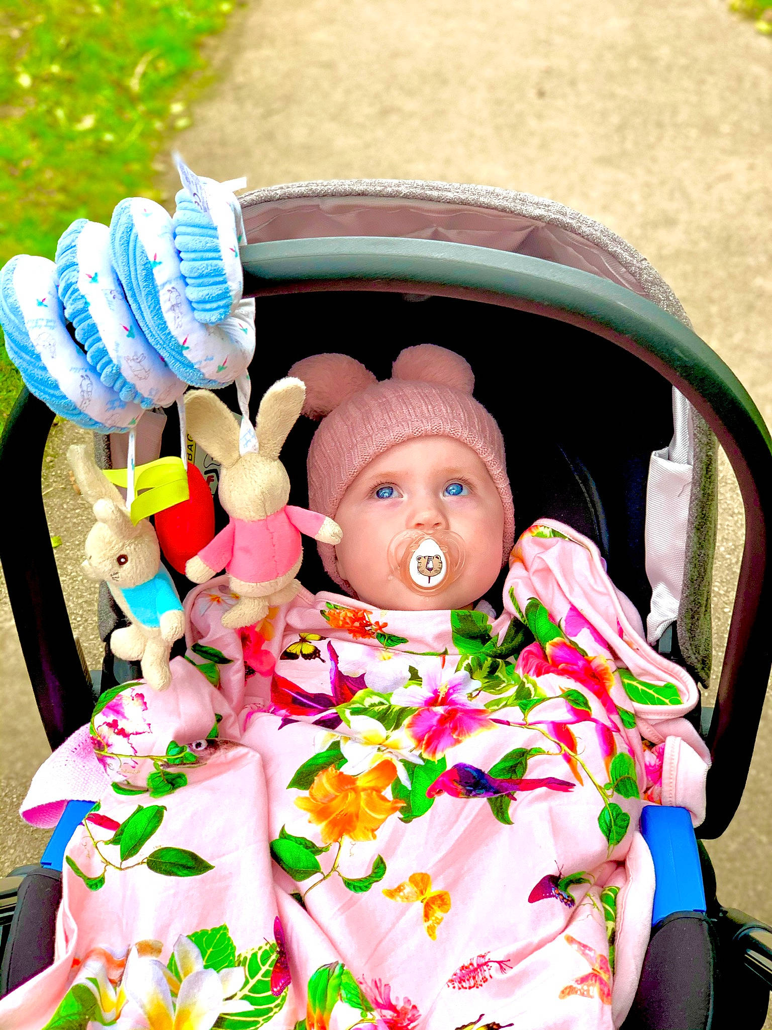 Olivia Rose is registered to the contest to win money with this photo: baby, baby_products, baby_toddler_clothing, baby_toys, headwear, person, sun_hat