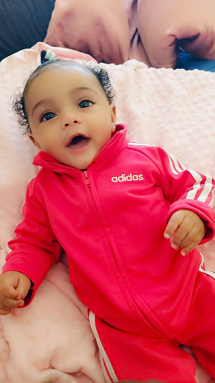 Kalani joined the competition — help win amazing prizes! baby, baby_products, beauty, cheek, child, lip, nose, person, pink, skin, toddler