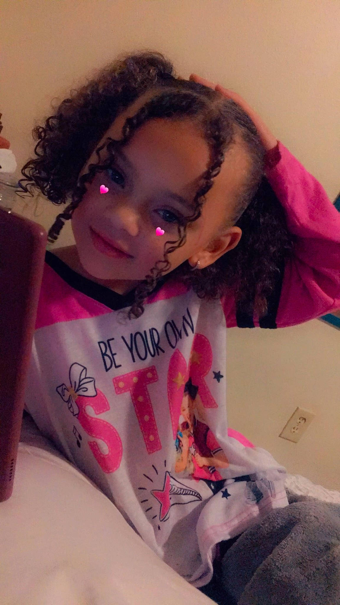 Dreauna is registered to the contest to win money with this photo: arm, black_hair, cool, ear, eyebrow, flesh, forehead, hair, hair_coloring, hairstyle, joy, lip, long_hair, mouth, person, photography, pink, selfie