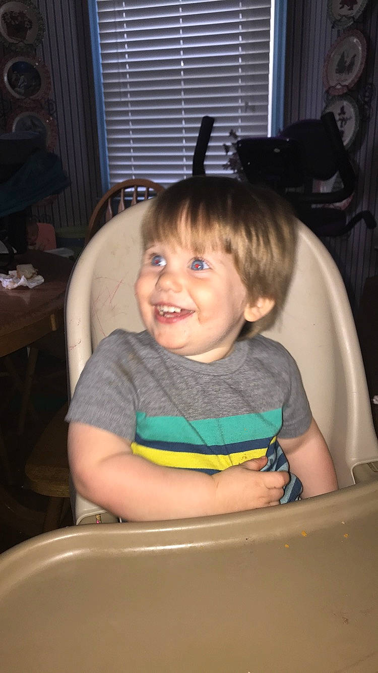 Holden joined the competition — help win amazing prizes! baby, child, eating, fun, joy, person, sitting, skin, smile, toddler