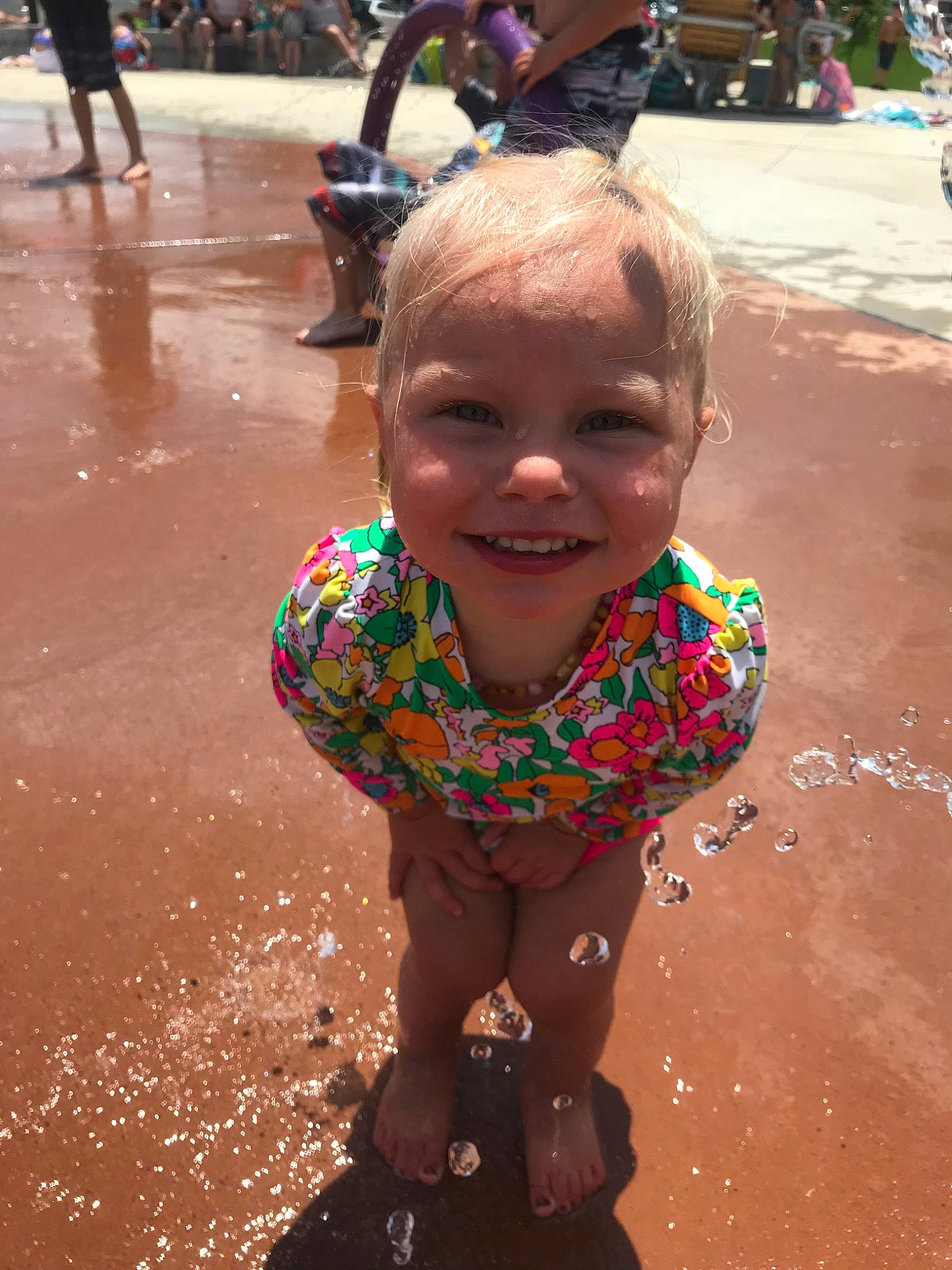 Maybree joined the competition — help win amazing prizes! adaptation, child, fun, joy, mud, person, play, smile, toddler, water