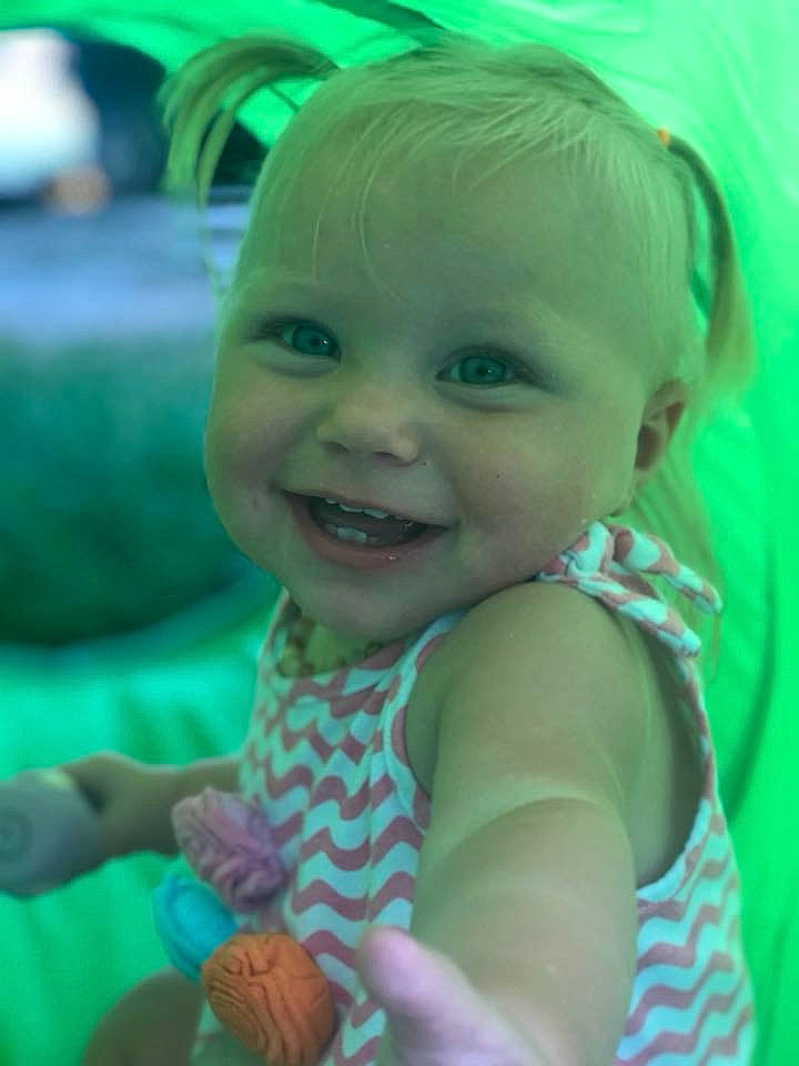 Maybree joined the competition — help win amazing prizes! baby, cheek, child, ear, eye, face, facial_expression, forehead, fun, green, happy, head, iris, joy, laugh, lip, nose, person, play, skin