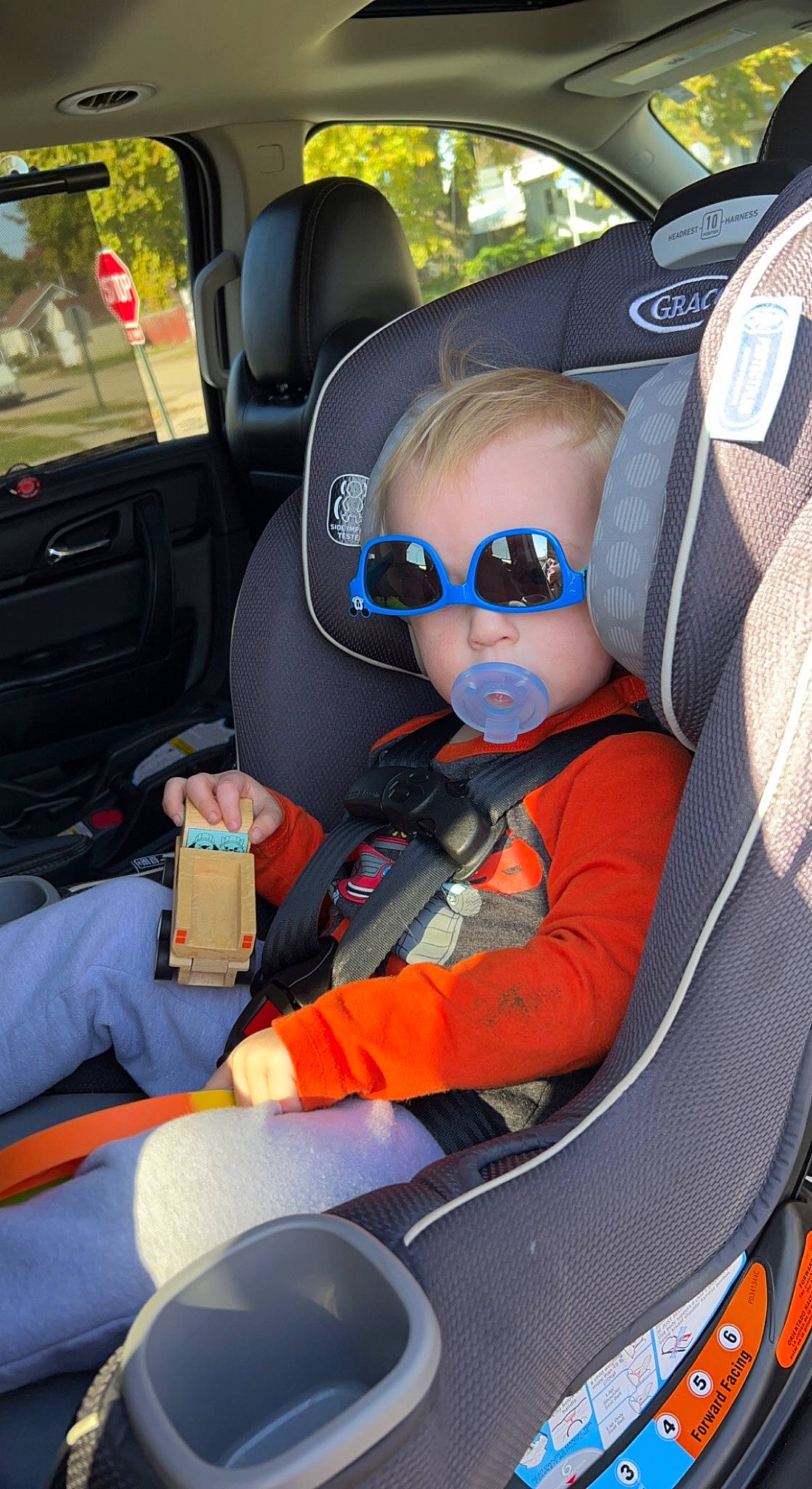 Eliott joined the competition — help win amazing prizes! auto_part, automotive_design, car, car_seat, car_seat_cover, comfort, electric_blue, eyewear, family_car, goggles, head_restraint, motor_vehicle, person, personal_protective_equipment, seat_belt, steering_part, steering_wheel, toddler, vehicle, vehicle_door