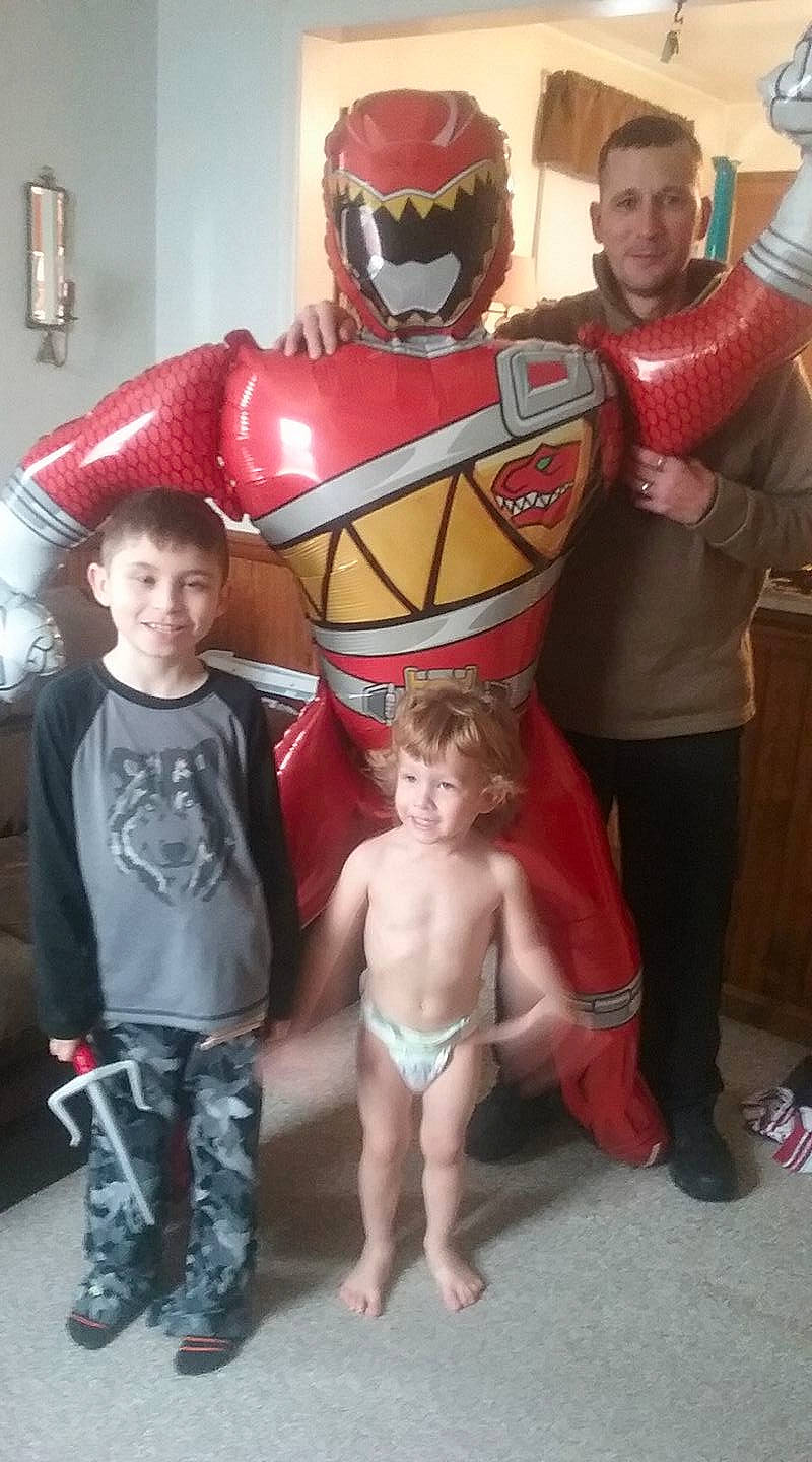 Gabriel is registered to the contest to win money with this photo: costume, fun, joy, muscle, person, product