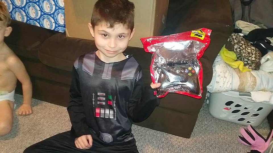 Eugene is registered to the contest to win money with this photo: boy, child, event, fun, holiday, person, play, product, t_shirt, toddler