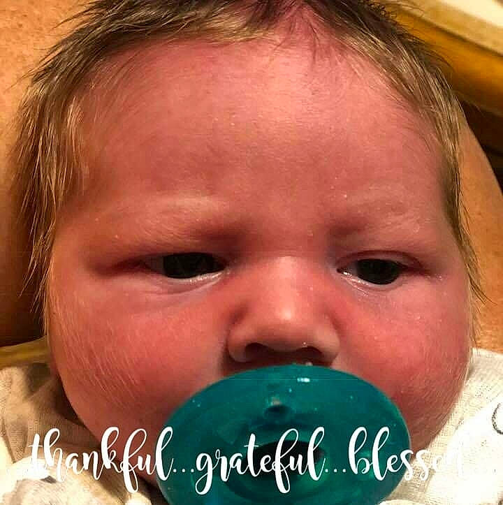 William joined the competition — help win amazing prizes! cheek, child, chin, close_up, ear, eye, eyebrow, eyelash, face, forehead, head, infant, jaw, lip, mouth, nose, person, photo_caption, toddler, tooth