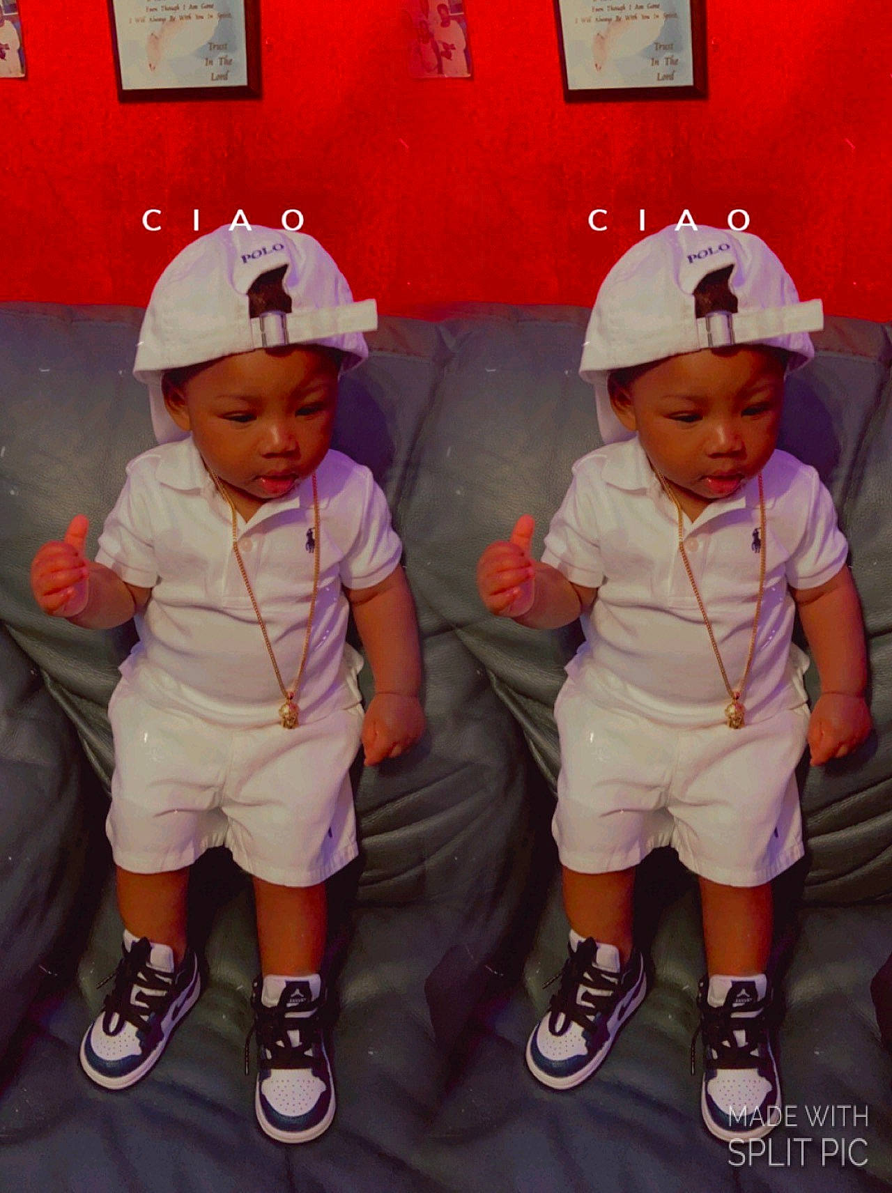 Kaison is registered to the contest to win money with this photo: baby_toddler_clothing, baseball_cap, boot, cap, child, footwear, fun, happy, hat, headgear, headwear, person, picture_frame, pink, plant, shoe, shorts, snapshot, t_shirt, toddler