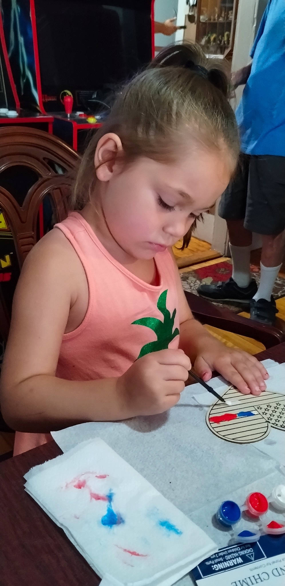 Shelby joined the competition — help win amazing prizes! arm, art, chair, child, event, fun, leisure, nail, office_supplies, pen, person, play, recreation, shorts, summer, t_shirt, table, tableware, toddler, vacation