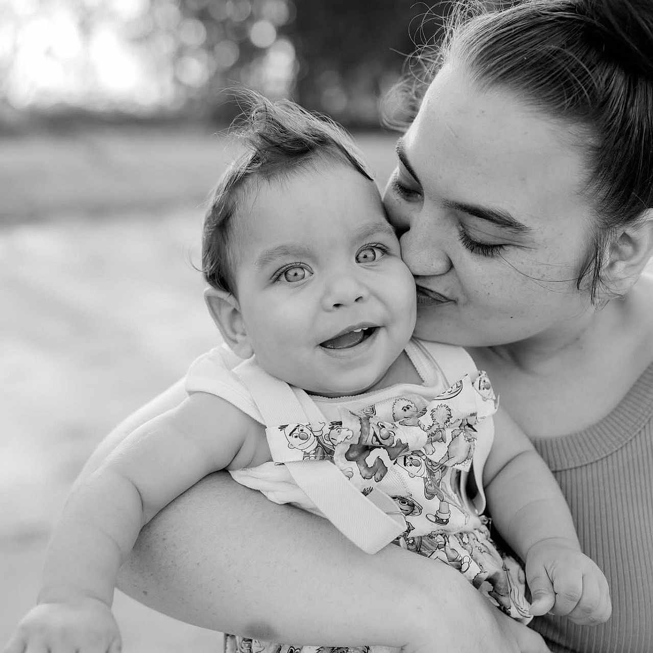 Marcello joined the competition — help win amazing prizes! affection, baby, black_and_white, child, closeup, clothing, cute, expression, face, family, hair, happy, holding, kiss, love, outdoor, person, portrait, smiling, woman