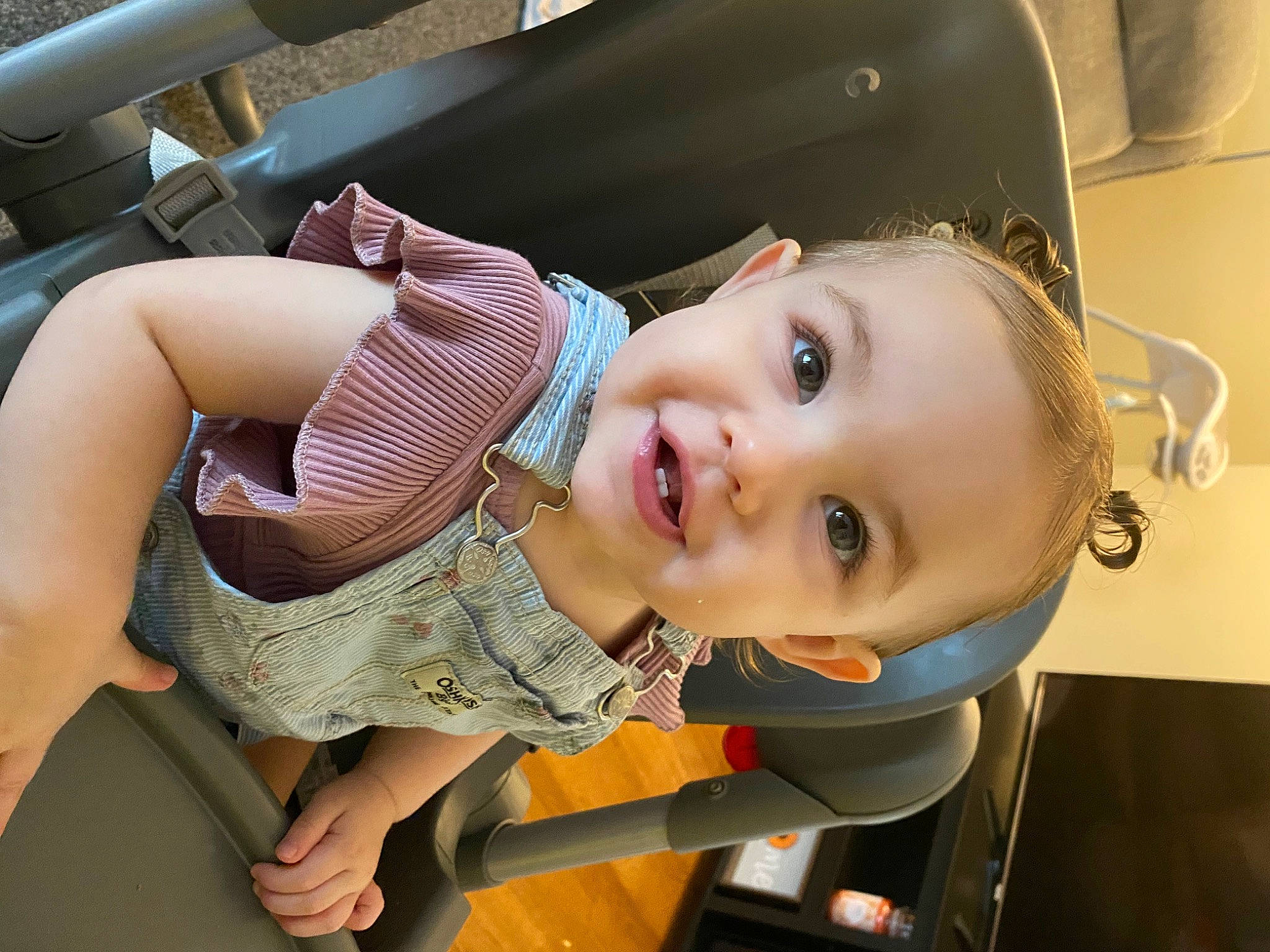 Madelynn is registered to the contest to win money with this photo: auto_part, automotive_exterior, automotive_lighting, baby, car_seat, car_seat_cover, child, cool, facial_expression, flash_photography, fun, hairstyle, happy, mouth, nose, person, product, skin, smile, toddler