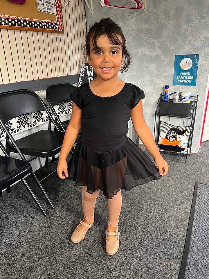 Penelope Ann is registered to the contest to win money with this photo: baby_toddler_clothing, chair, day_dress, dress, event, fashion_accessory, fashion_design, flooring, happy, human_leg, joy, knee, pattern, person, room, sleeve, smile, sock, t_shirt, thigh