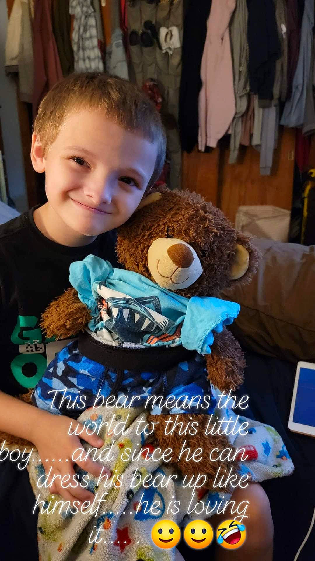 Chase is registered to the contest to win money with this photo: chair, child, doll, event, fun, hairstyle, happy, joy, junk_food, mammal, person, sitting, smile, stuffed_toy, sweetness, t_shirt, teddy_bear, textile, toddler, toy