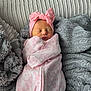 Lottie-May joined the competition — help win amazing prizes! newborn, baby, sleeping, pink, headband, bow, blanket, cozy, soft, onesie, infant, wrapped, cute, peaceful, child, indoor, portrait, resting, clothing, fabric