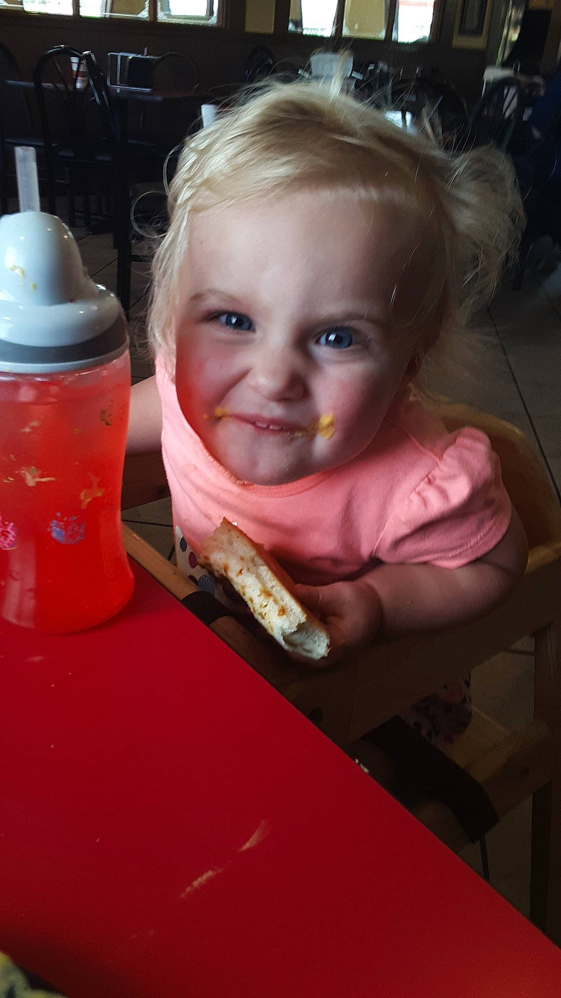 Jemma joined the competition — help win amazing prizes! baby_bottle, baby_food, child, food, person, toddler