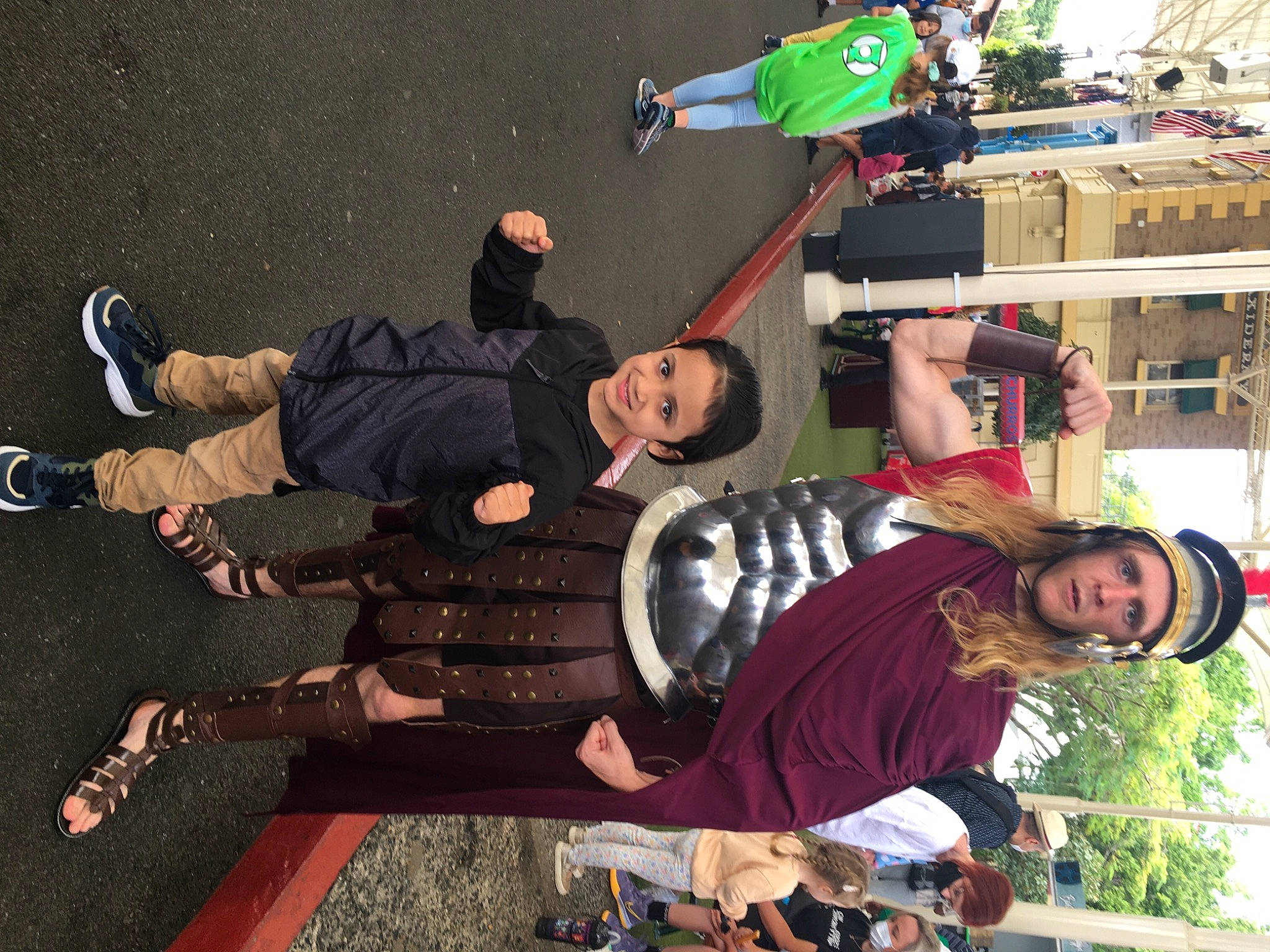 Rocco is registered to the contest to win money with this photo: arm, blurred, child, clothing, footwear, fun, headwear, joy, knee, leisure, luggage_and_bags, person, plant, recreation, shoe, smile, sneakers, sports_gear, team, toddler