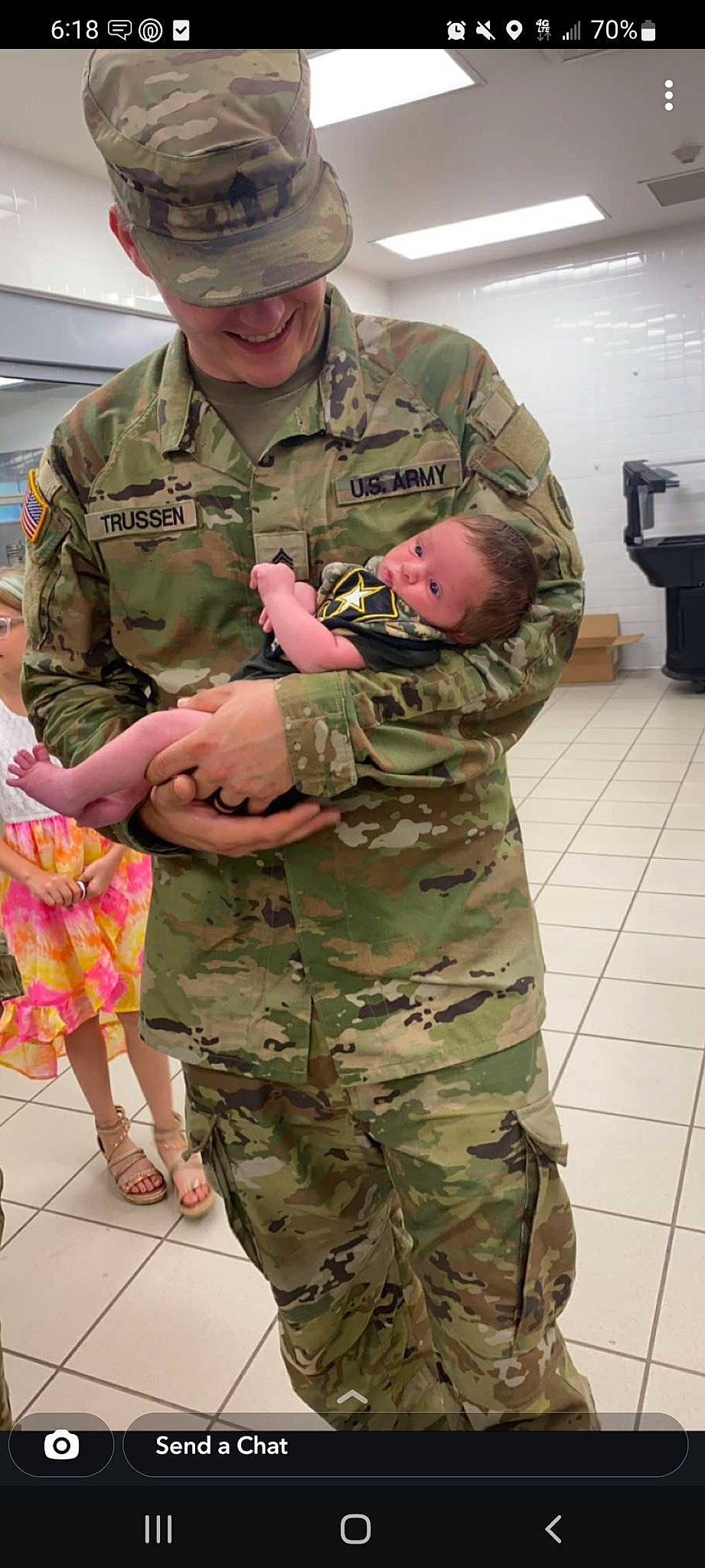 Jensen is registered to the contest to win money with this photo: army, camouflage, cap, cargo_pants, gesture, hat, infantry, joint, marines, military_camouflage, military_officer, military_organization, military_person, military_uniform, non_commissioned_officer, organization, person, sleeve, smile, soldier