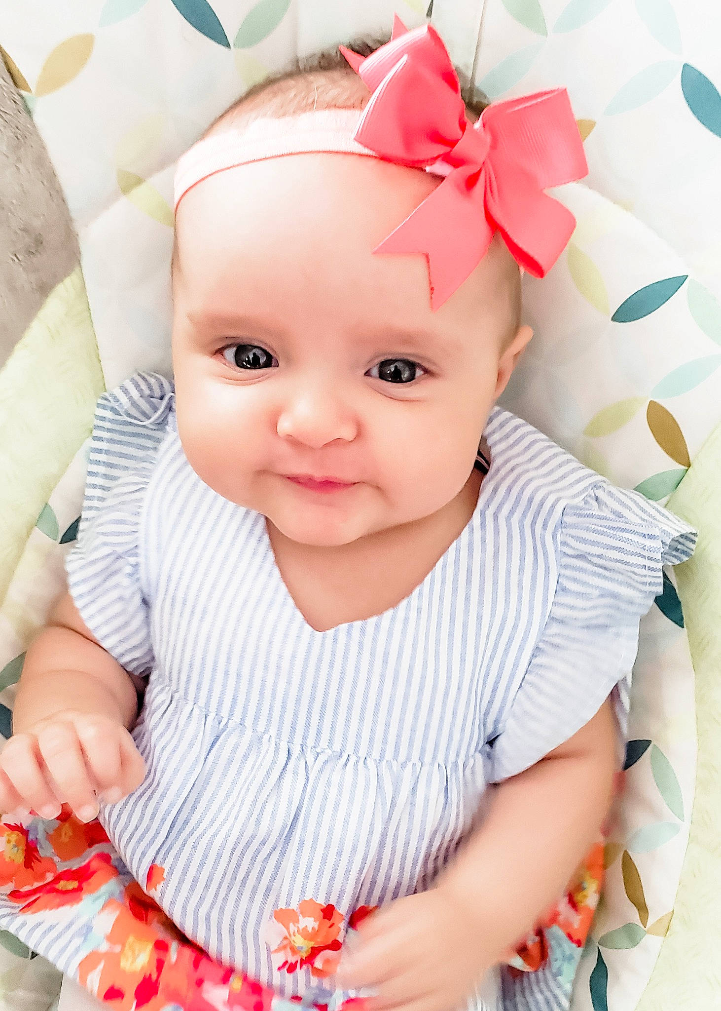 Annaliese is registered to the contest to win money with this photo: baby, baby_products, baby_toddler_clothing, beauty, cheek, child, child_model, hair_accessory, head, headband, headgear, headwear, lip, pattern, person, photography, pink, product, skin, sleeve