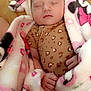 Sariah is registered to the contest to win money with this photo: baby, sleeping, blanket, infant, cozy, soft, cute, leopard_print, clothing, hands, face, peaceful, rest, child, bed, comfort, warm, skin, portrait, indoor