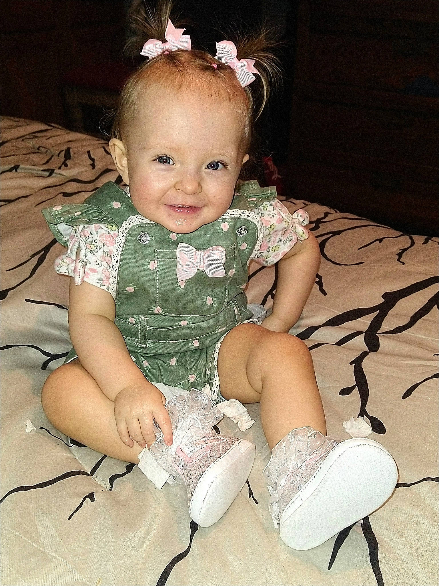 Lavina joined the competition — help win amazing prizes! baby_toddler_clothing, cheek, dress, finger, flash_photography, hair, hairstyle, hand, happy, head, headpiece, human_body, iris, joy, person, product, skin, sleeve, smile, sock