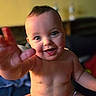 Robert joined the competition — help win amazing prizes! baby, child, smile, happy, portrait, indoor, skin, face, eyes, hand, infant, cute, young, person, expression, closeup, cheerful, human, baby_toddler, reaching