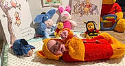 Khristopher joined the competition — help win amazing prizes! baby, blanket, celebration, child, colorful, costume, cute, decor, illustration, indoor, infant, knitted_clothing, milestone, plush_toy, portrait, resting, smile, soft_toy, stuffed_animal, winnie_the_pooh