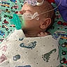 Khristopher joined the competition — help win amazing prizes! newborn, baby, pacifier, blanket, medical_patch, swaddled, sleeping, infant, hospital, monitoring, face, head, hand, footprint_pattern, colorful, transportation_pattern, bed, soft, cute, resting