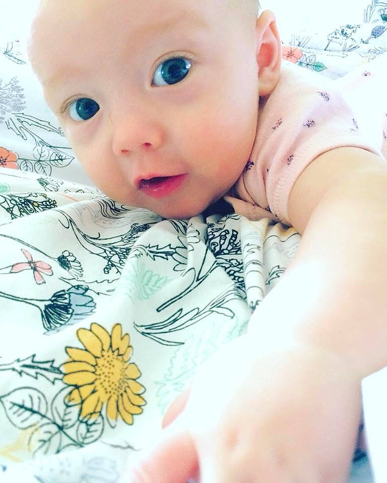 Bridget joined the competition — help win amazing prizes! baby, cheek, child, chin, close_up, ear, eye, face, forehead, head, lip, mouth, nose, person, skin, smile, surprise, toddler