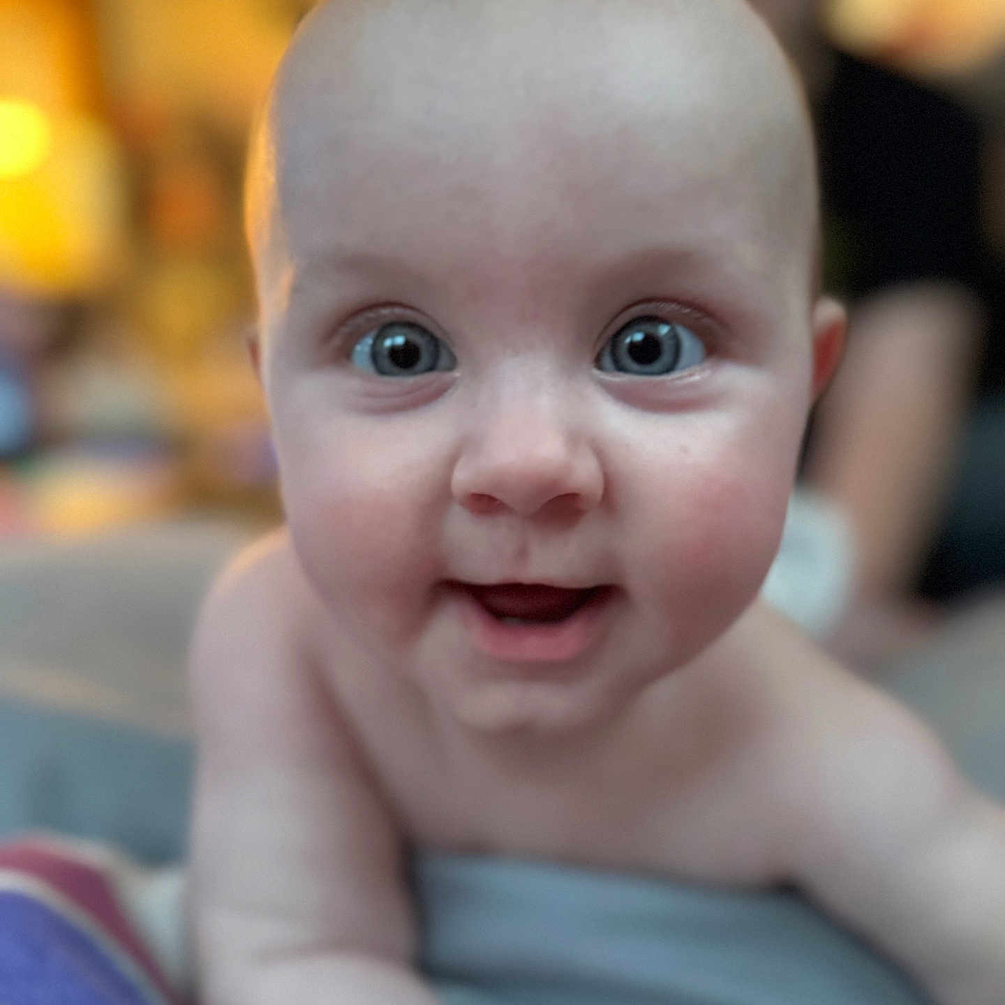 Ryleigh joined the competition — help win amazing prizes! baby, bodypart, crawling, face, finger, hand, happy, head, laughing, mouth, newborn, person, photography, portrait, smile