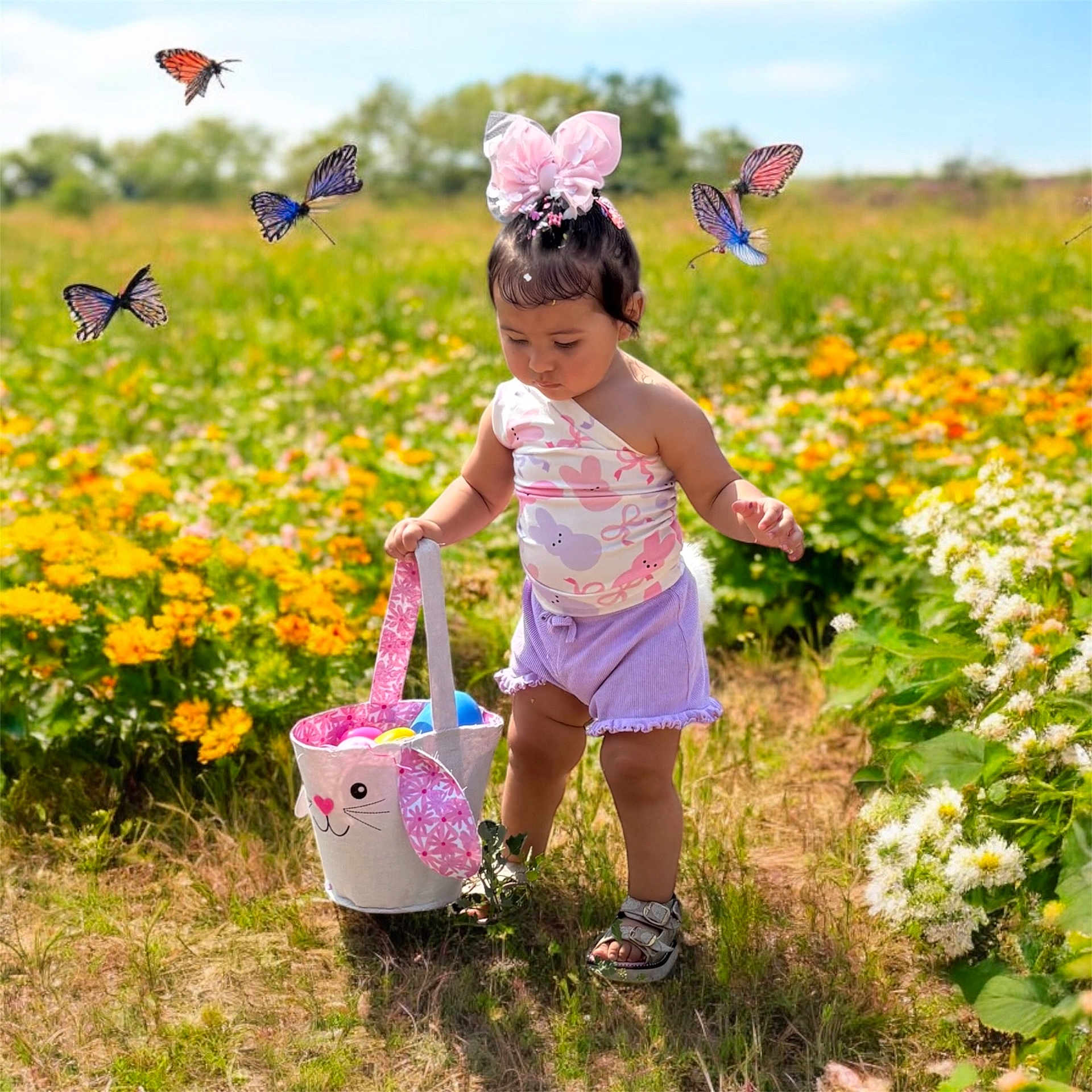 Bea Blossom joined the competition — help win amazing prizes! animal, child, clothing, daisy, face, female, flower, girl, grass, head, herbal, herbs, outdoors, person, petal, photography, plant, portrait, shorts, summer