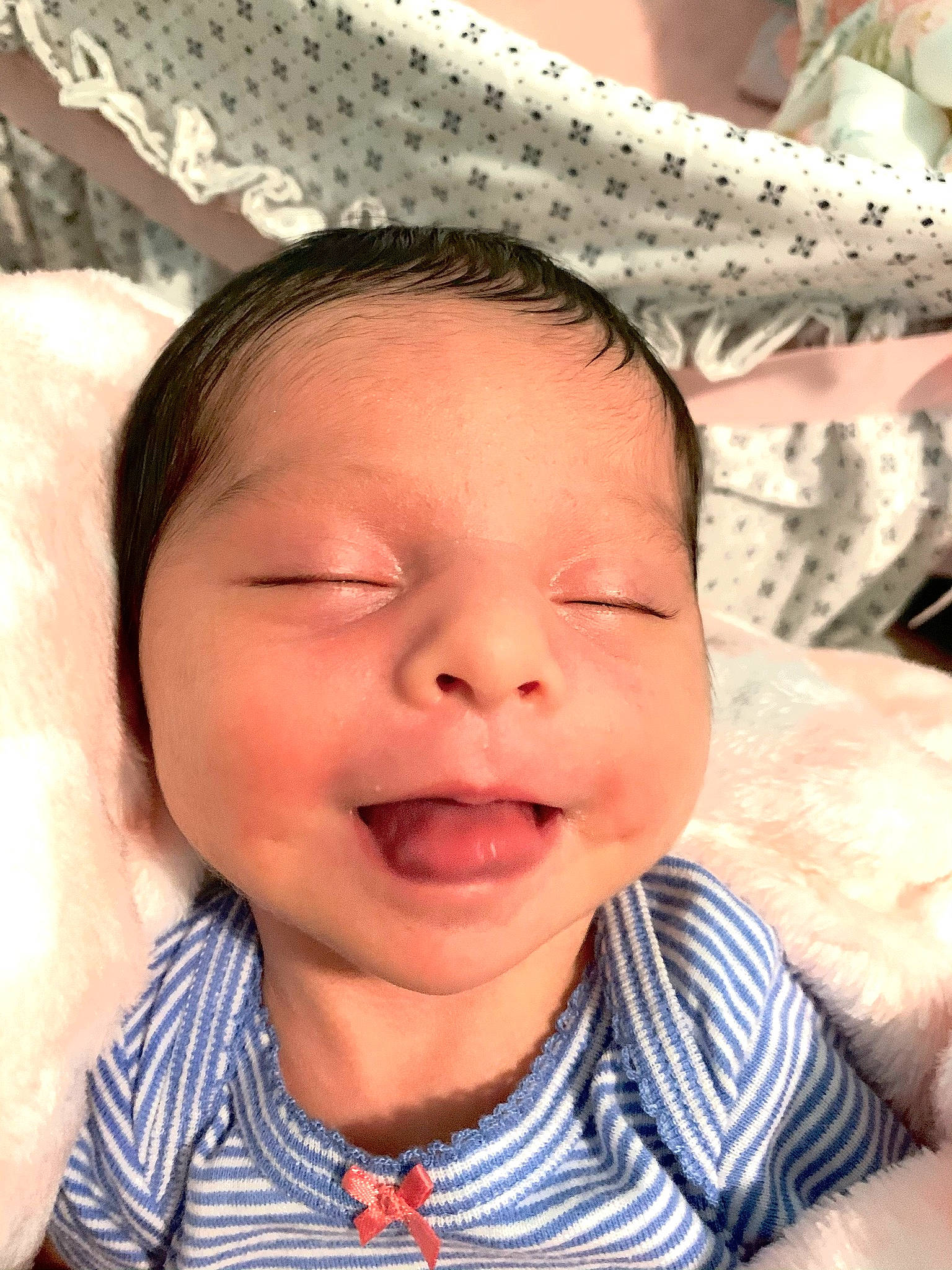Keilany is registered to the contest to win money with this photo: baby, baby_toddler_clothing, cheek, chin, eye, eyebrow, eyelash, forehead, gesture, hair, happy, iris, lip, mouth, neck, nose, person, skin, smile, textile