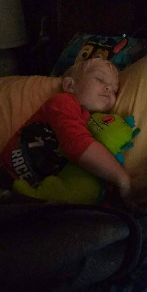 Brentley is registered to the contest to win money with this photo: baby, baby_products, baby_toddler_clothing, bedtime, cheek, child, comfort, elbow, fun, happy, iris, nose, person, personal_protective_equipment, room, sitting, t_shirt, toddler