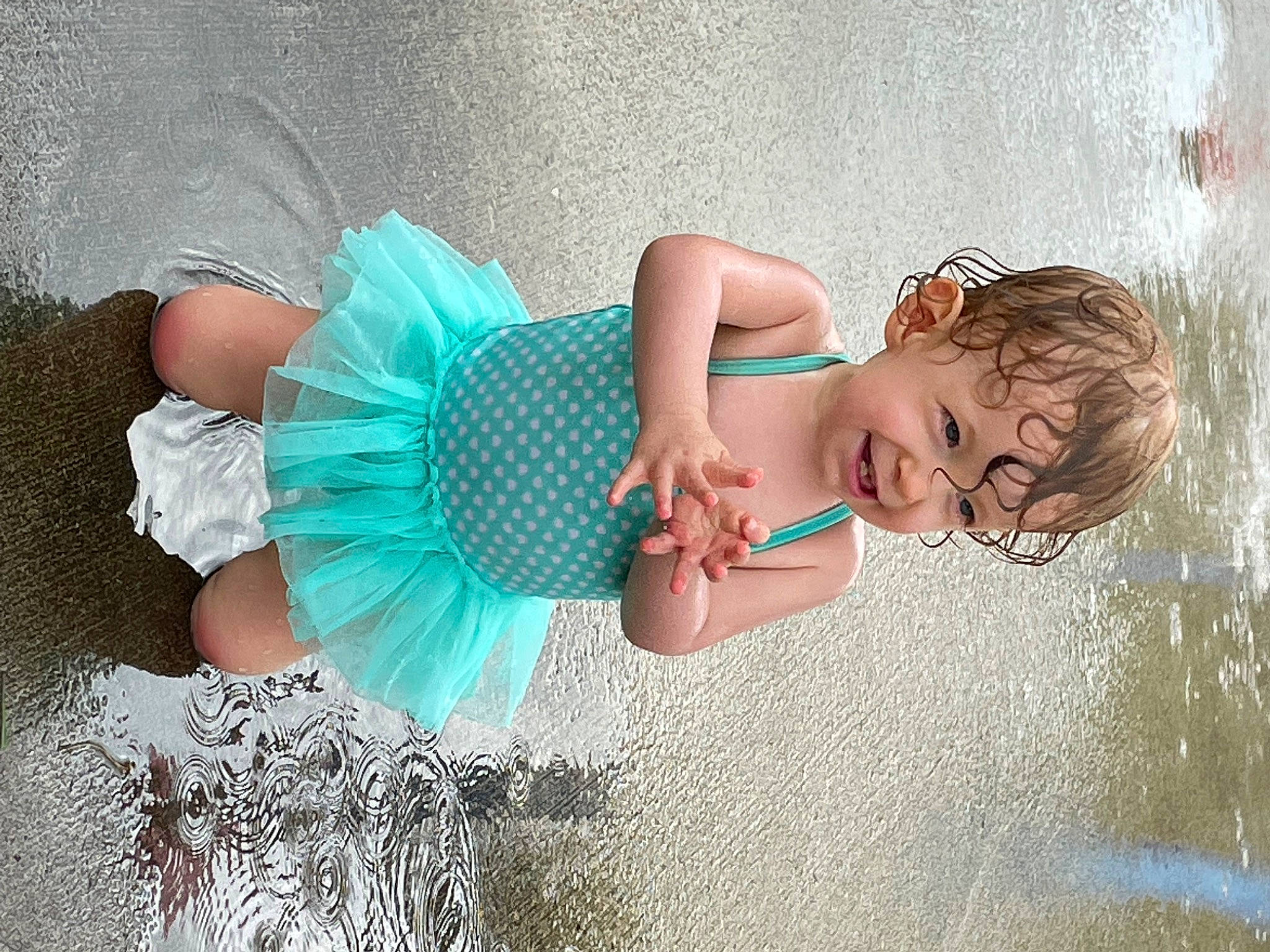 Saphira is registered to the contest to win money with this photo: aqua, arm, azure, blond, child, dress, fashion_accessory, flash_photography, fun, hair, happy, headpiece, human_body, human_leg, long_hair, people_in_nature, person, skin, thigh, toddler