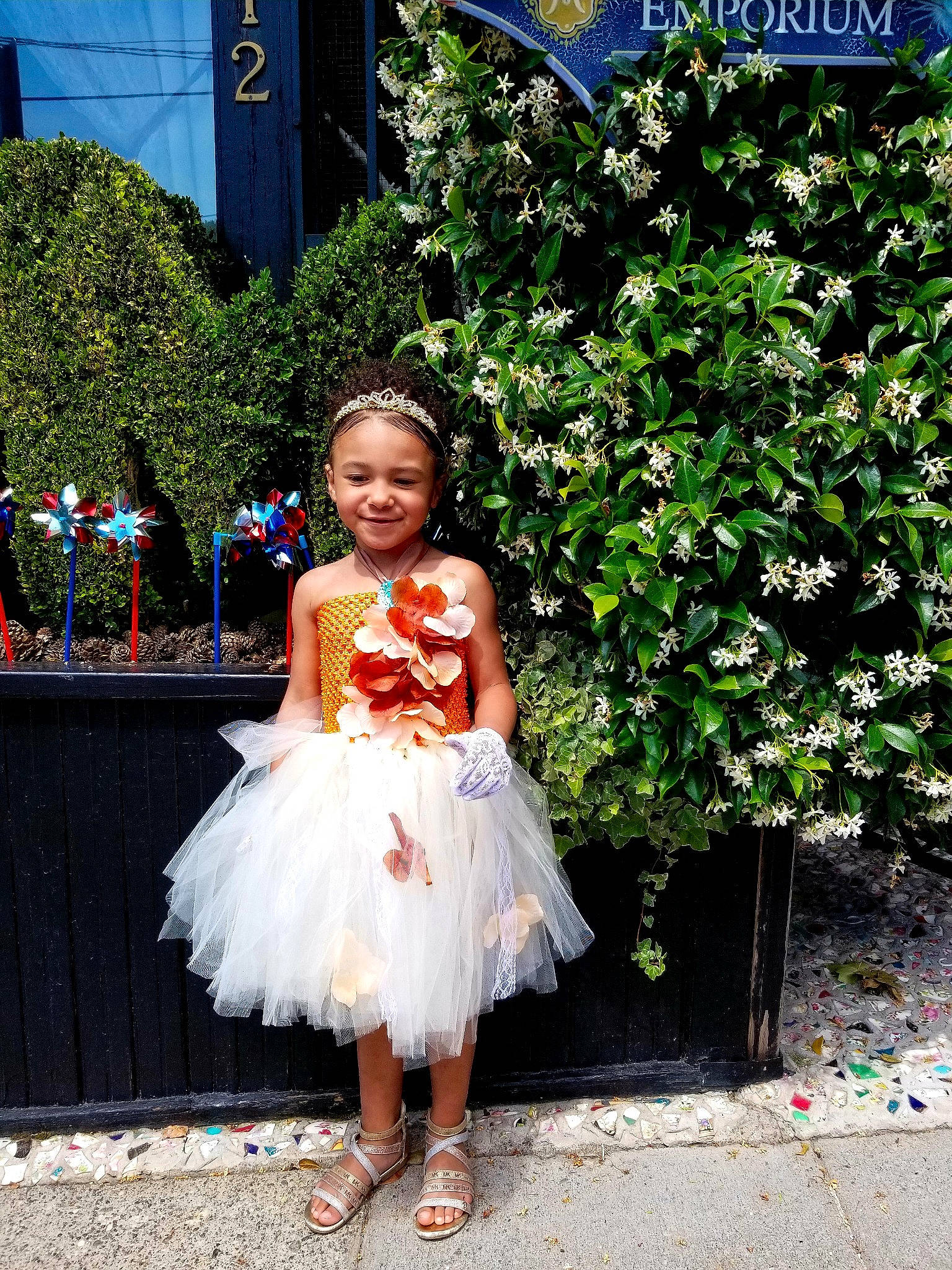 Dakoda is registered to the contest to win money with this photo: ballet_tutu, child, child_model, clothing, costume, dress, flower, flower_girl, joy, person, plant, smile, snapshot, summer
