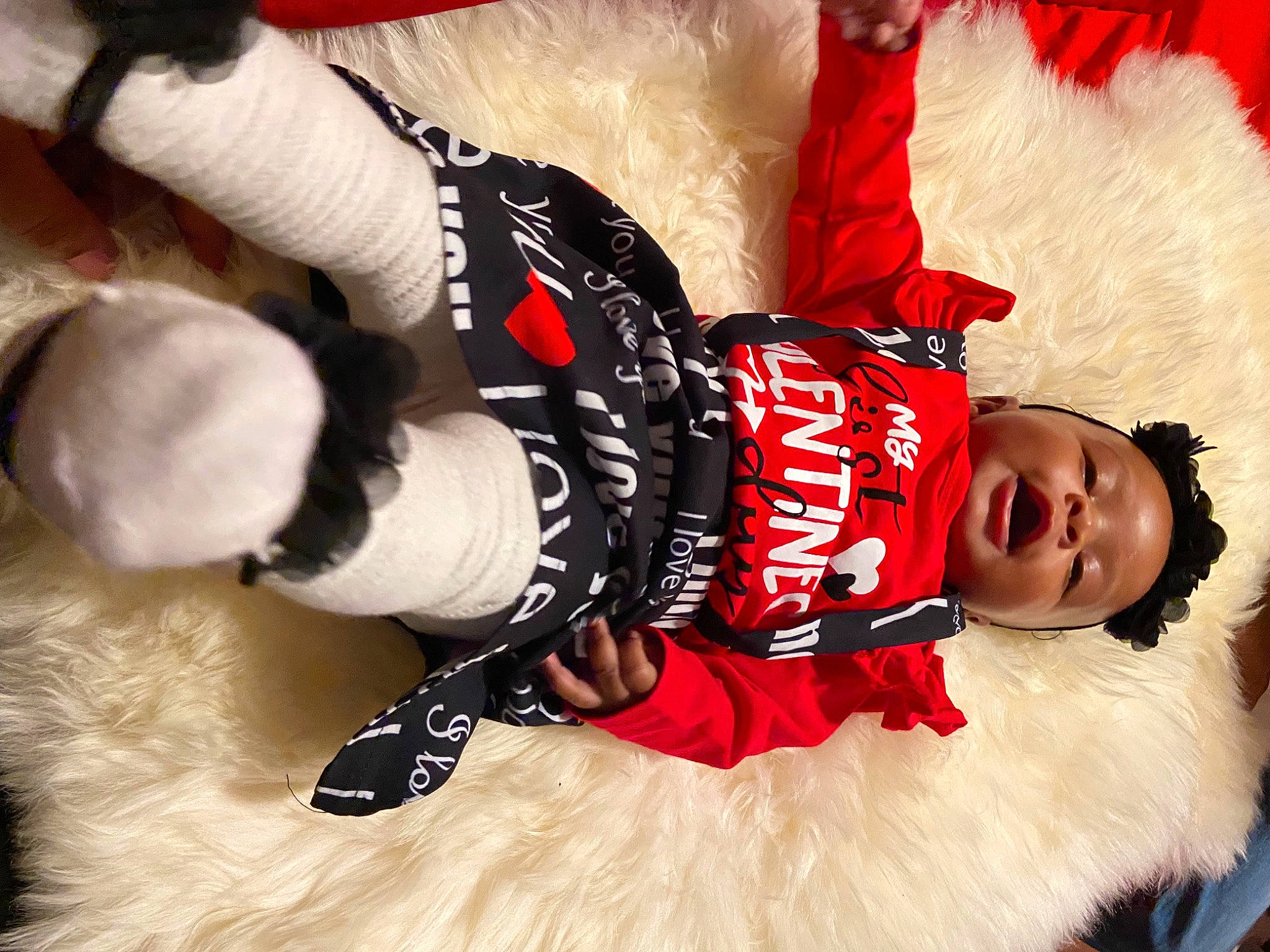 Samiyah joined the competition — help win amazing prizes! baby, baby_toddler_clothing, carmine, child, costume, costume_accessory, costume_hat, entertainment, event, fashion_design, fictional_character, fun, fur, glove, happy, hat, performing_arts, person, smile, toddler