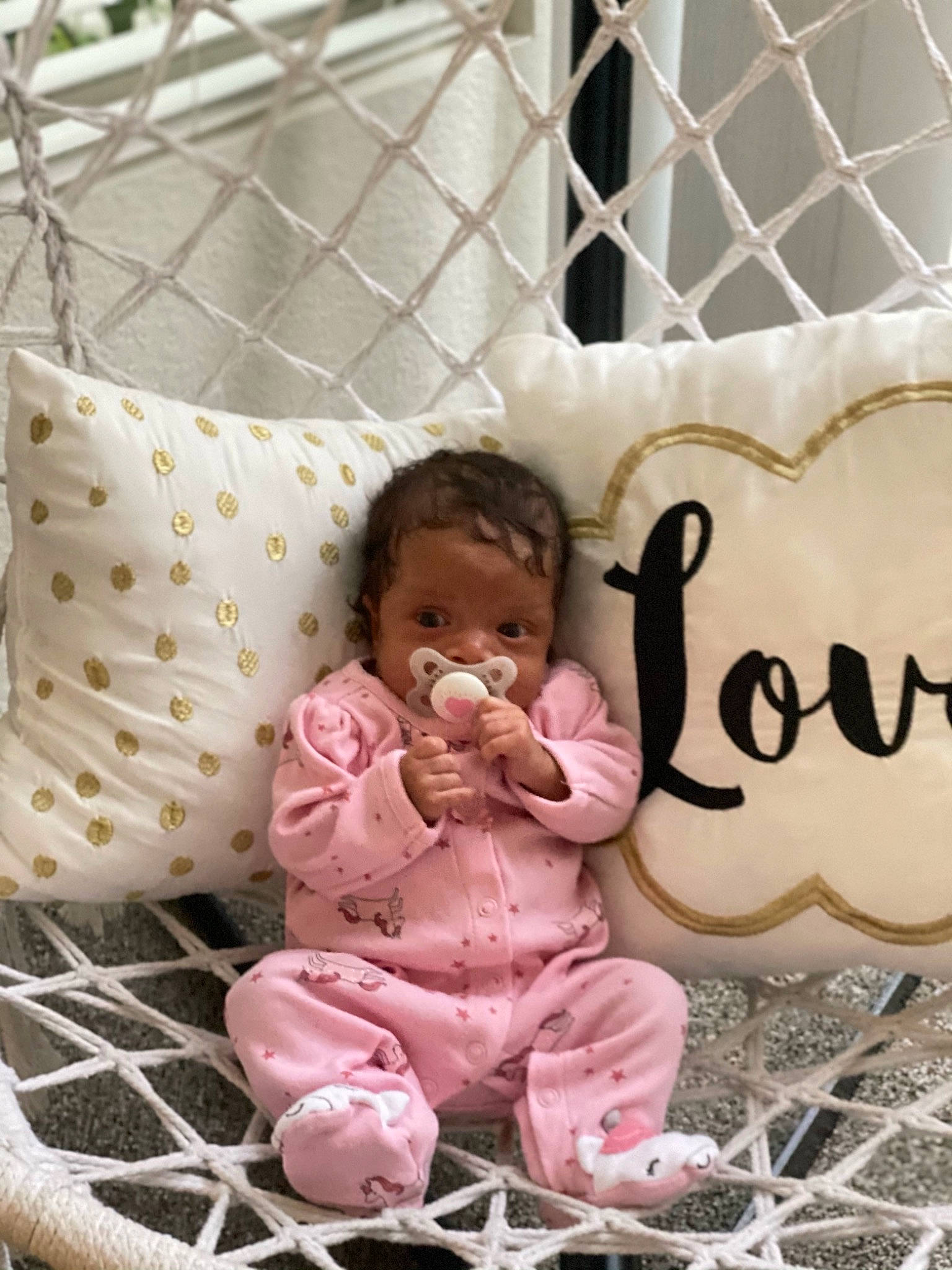 Alani joined the competition — help win amazing prizes! baby, baby_products, baby_safety, baby_toddler_clothing, cheek, comfort, dessert, love, mesh, pattern, person, pink, sweetness