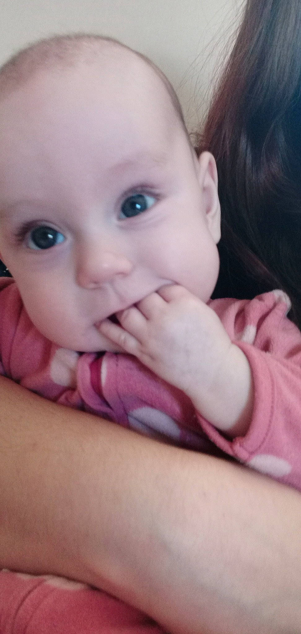 Harmony joined the competition — help win amazing prizes! baby, baby_toddler_clothing, cheek, comfort, ear, eye, eyebrow, eyelash, finger, gesture, hair, happy, iris, lip, nose, person, pink, skin, smile, thumb