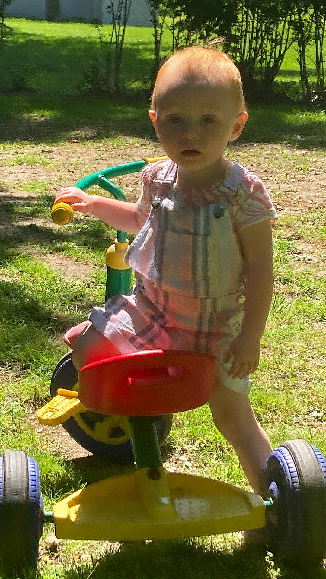 Neaveh joined the competition — help win amazing prizes! automotive_wheel_system, baby, baby_toddler_clothing, child, fun, grass, green, lawn, people_in_nature, person, plant, play, recreation, riding_toy, rolling, tire, toddler, toy, vehicle, wheel