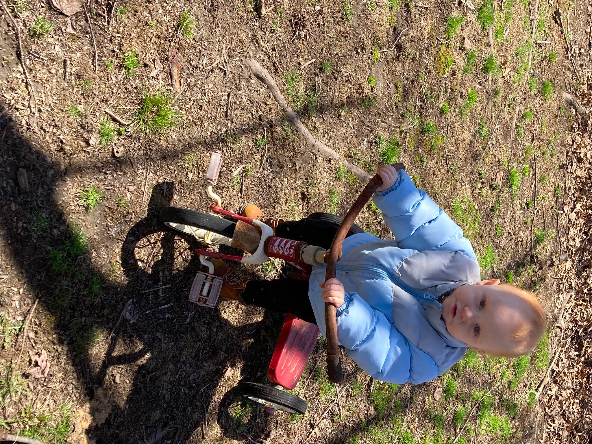 Neaveh is registered to the contest to win money with this photo: adaptation, adventure, child, fun, grass, grass_family, grassland, landscape, leisure, people_in_nature, person, personal_protective_equipment, plant, play, recreation, shadow, soil, sunlight, tire, toddler