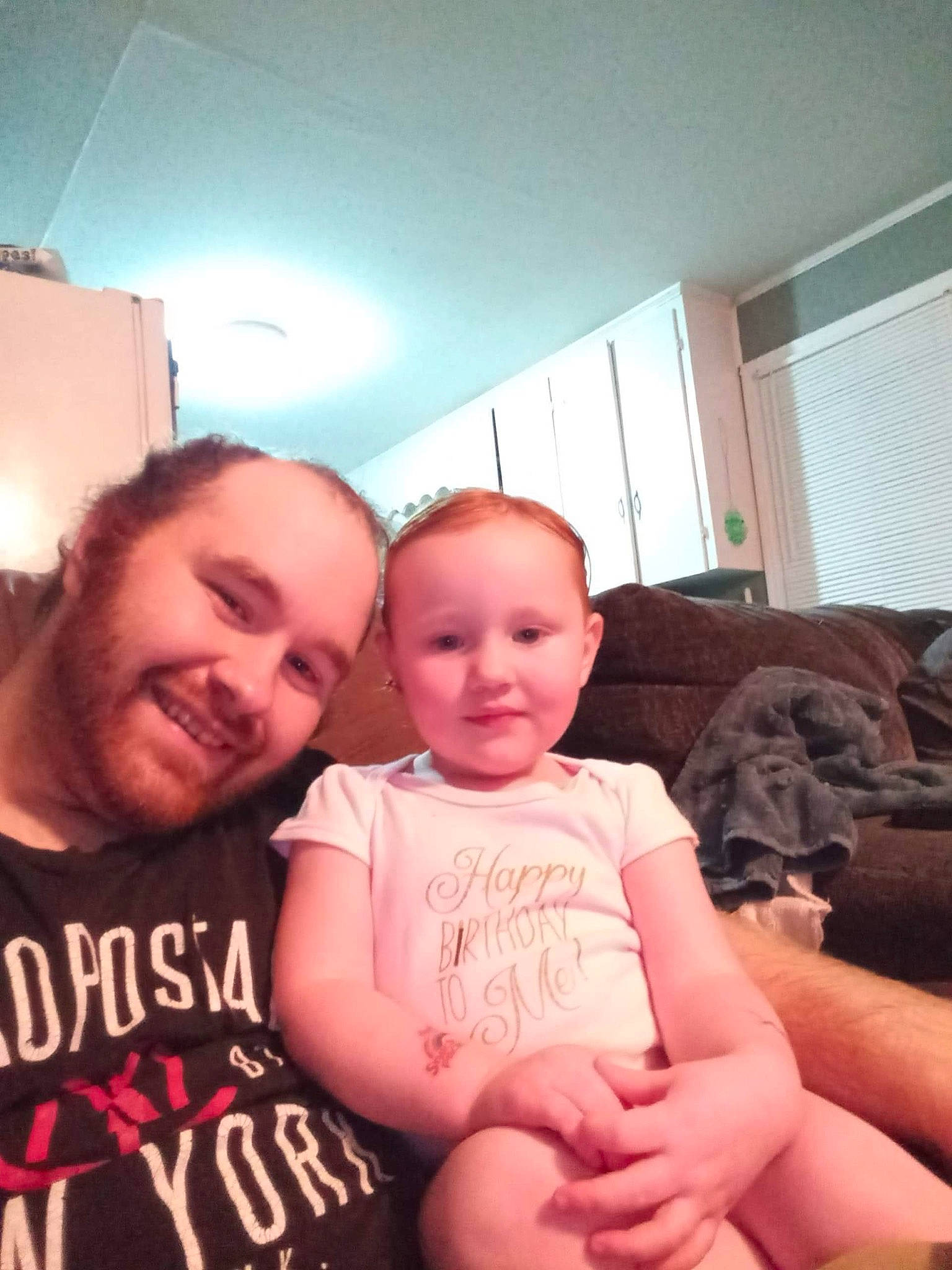 Hazel joined the competition — help win amazing prizes! baby, baby_toddler_clothing, cheek, chin, comfort, couch, eye, finger, fun, happy, iris, joy, lap, mouth, muscle, person, shoulder, skin, smile, t_shirt