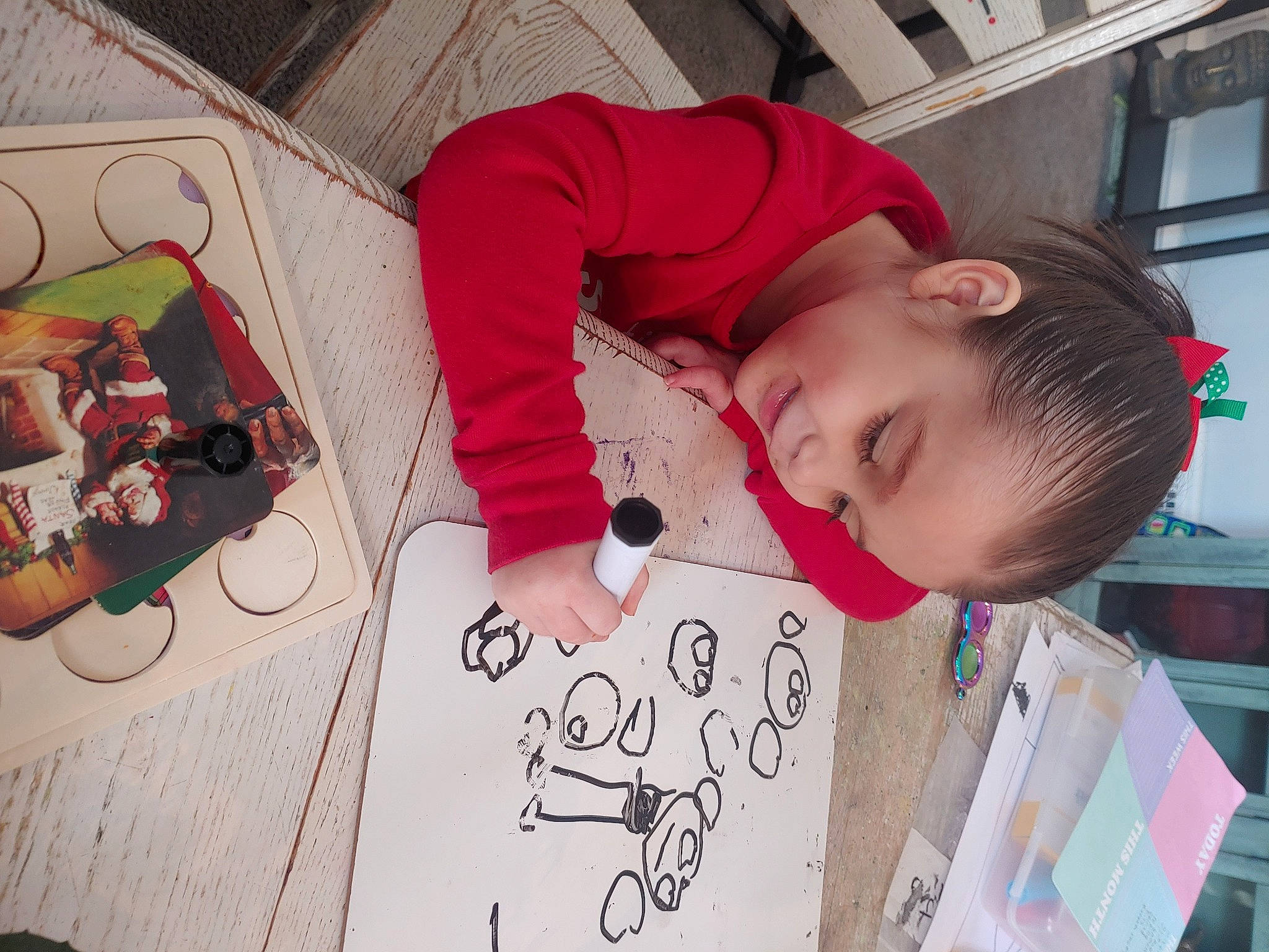 Navi is registered to the contest to win money with this photo: art, baby, carmine, child, cool, facial_expression, font, fun, happy, human, mouth, pattern, person, play, red, smile, snapshot, t_shirt, toddler, visual_arts