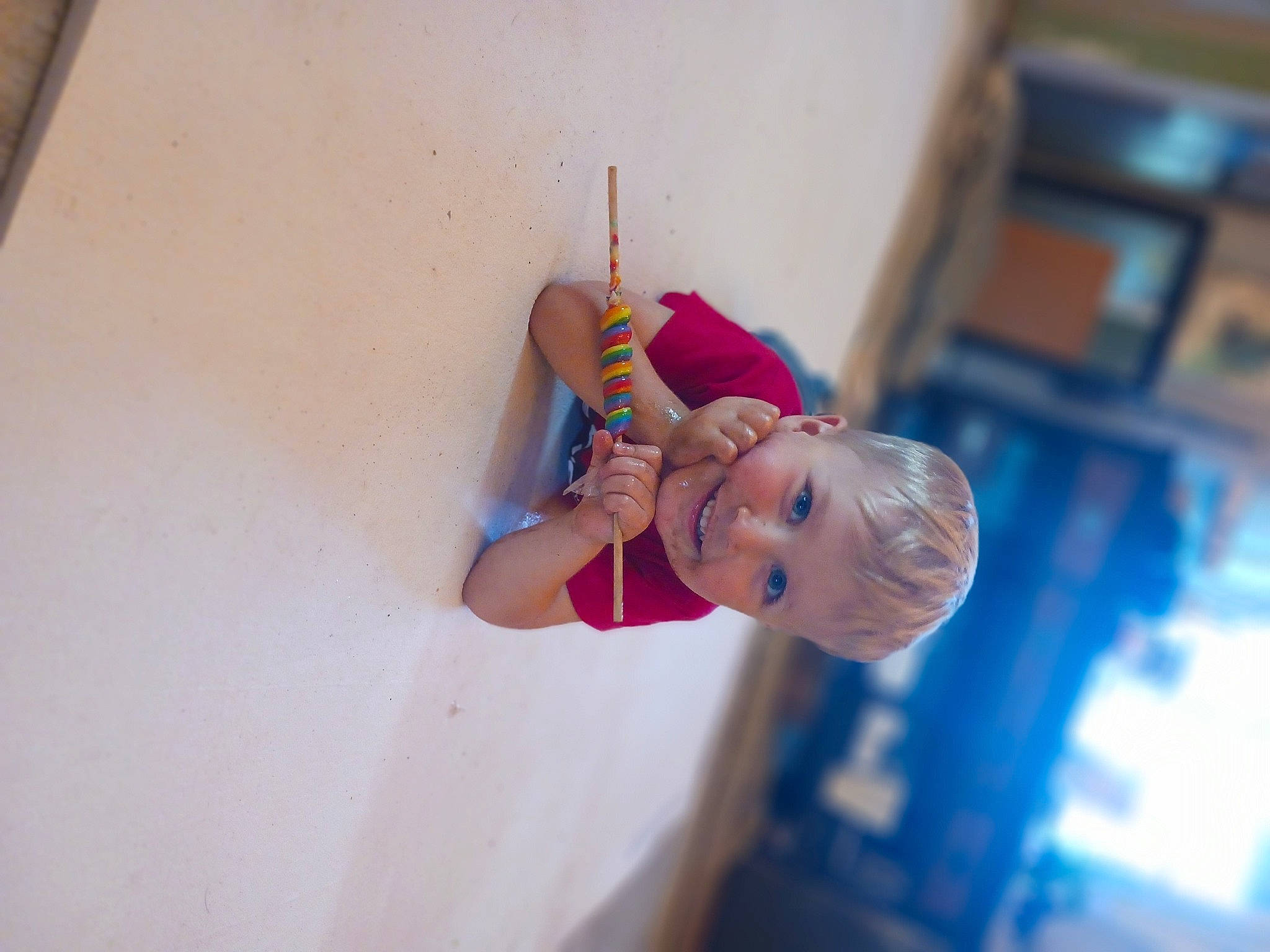 Lucian joined the competition — help win amazing prizes! doll, door, elbow, electric_blue, eyewear, fun, hat, human_leg, joy, magenta, person, plastic, room, toy, wood, wrist