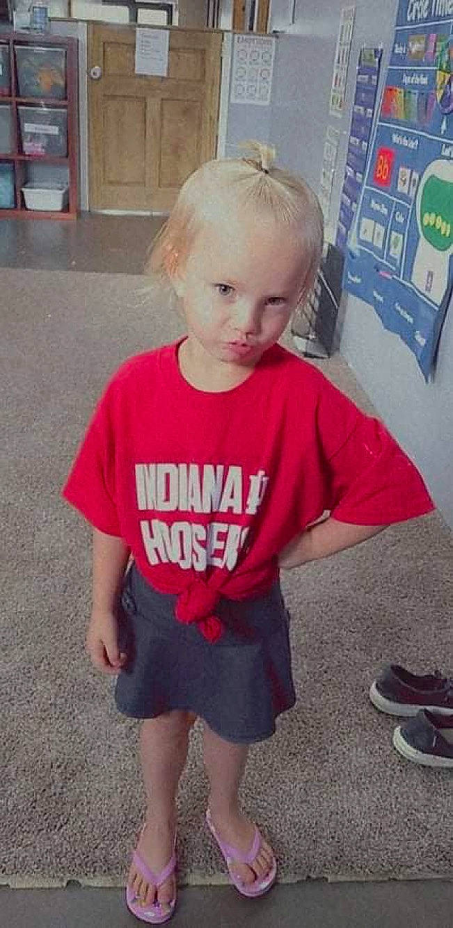 Kailey joined the competition — help win amazing prizes! baby_toddler_clothing, clothing, cool, floor, flooring, hair, hairstyle, happy, joint, knee, mammal, neck, outerwear, person, shorts, shoulder, sleeve, sportswear, standing, t_shirt