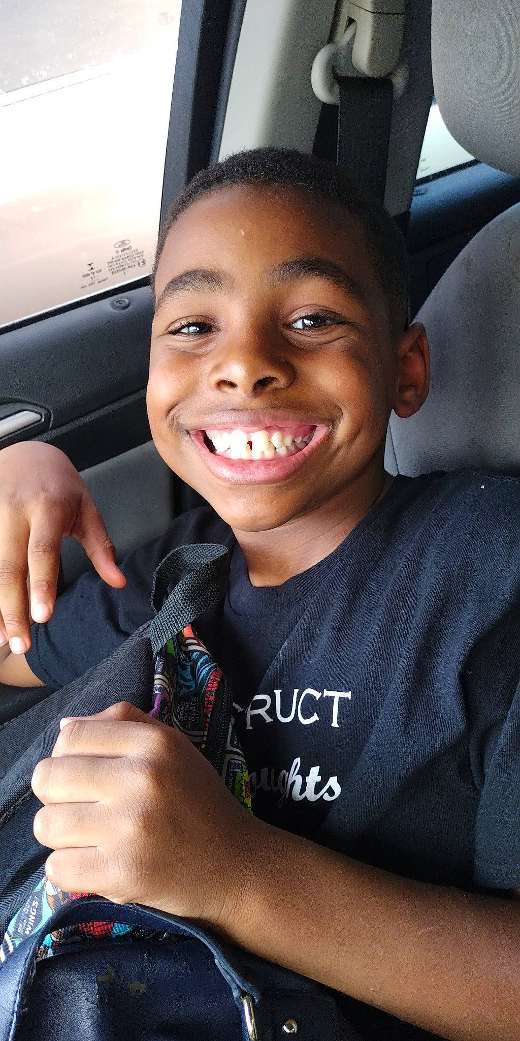 Landyn joined the competition — help win amazing prizes! automotive_design, automotive_tire, cool, eyebrow, face, facial_expression, finger, gesture, hairstyle, hand, happy, human, joy, motor_vehicle, person, product, skin, smile, tire, vehicle_door