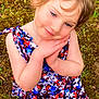 blonde, blouse, brownhair, child, clothing, crying, dress, face, female, girl, glove, grass, hair, head, person, photography, plant, portrait, sad, sleeve