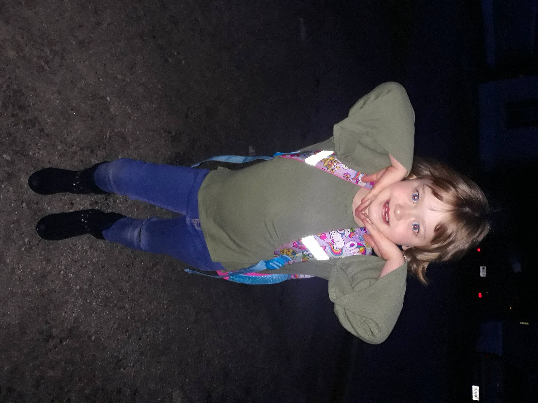 Eliana Ruth joined the competition — help win amazing prizes! active_pants, electric_blue, entertainment, event, flash_photography, fun, hat, human_leg, joy, person, sleeve, sweatpant, walking_shoe, windbreaker