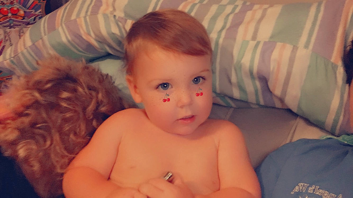 Brantley joined the competition — help win amazing prizes! arm, baby, beauty, cheek, child, chin, eye, eyebrow, face, forehead, hair, head, human, iris, lip, mouth, nose, organ, person, skin