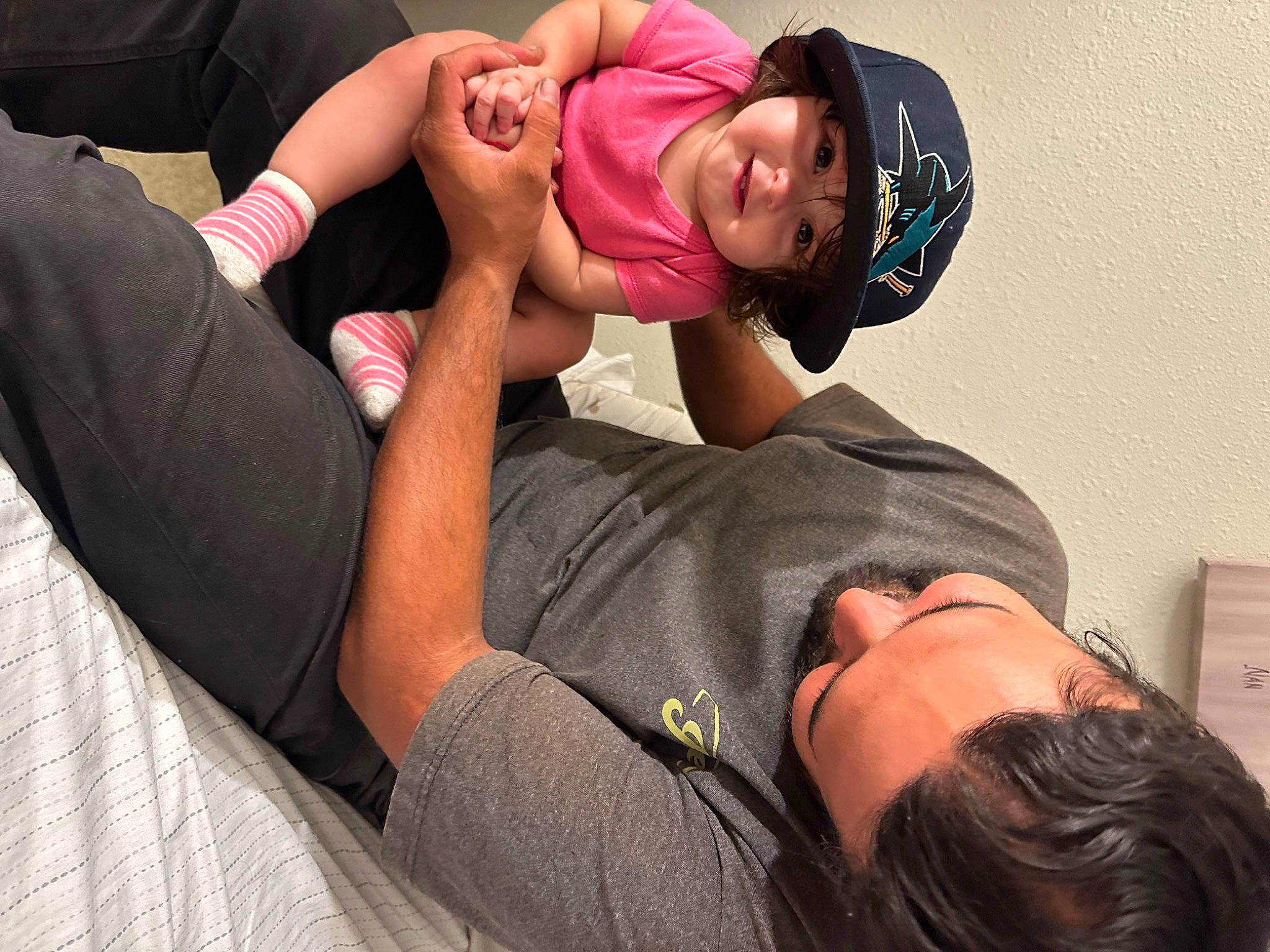 Emilia joined the competition — help win amazing prizes! abdomen, arm, baby, child, comfort, elbow, event, eyewear, fun, gesture, happy, hat, headwear, human_leg, knee, lap, leisure, person, sitting, t_shirt