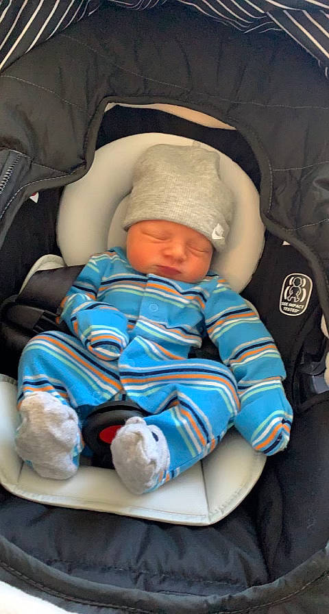 Jonah joined the competition — help win amazing prizes! baby, baby_products, baby_sleeping, baby_toddler_clothing, bedtime, car_seat, cheek, child, comfort, electric_blue, headwear, lap, linens, nap, person, product, sitting, sleep, sleeve, textile
